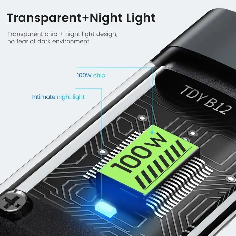 3-in-1 100W 5A Fast Charging Cable